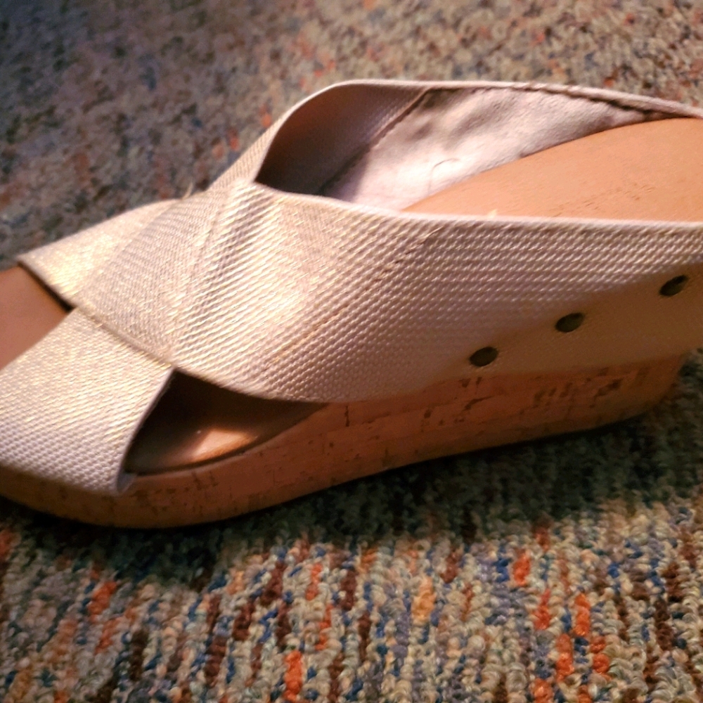 Gold Wedge Sandal